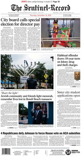 Cover of The Sentinel-Record