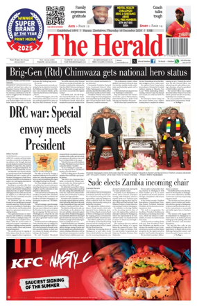 Cover of The Herald (Zimbabwe)