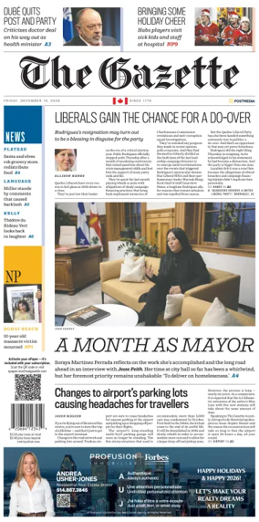 Cover of Montreal Gazette