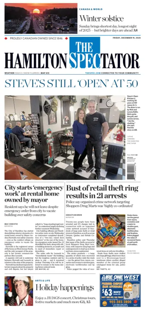 Cover of The Hamilton Spectator