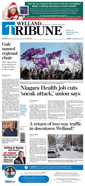 Cover of The Welland Tribune