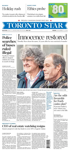 Cover of Toronto Star