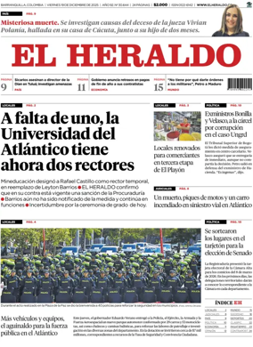 Cover of El Heraldo (Colombia)