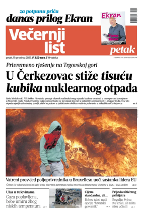 Cover of Vecernji list - Hrvatska