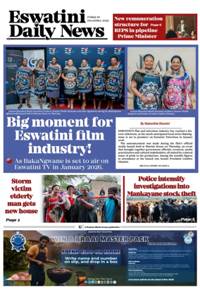Cover of Eswatini Daily News