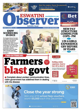 Cover of Eswatini Observer