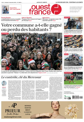 Cover of Ouest France (La Roche-sur-Yon)