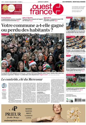 Cover of Ouest France (Les Herbiers / Montaigu)