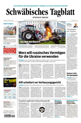 Cover of Schwabisches Tagblatt - Tubinger Chronik