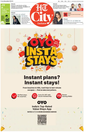 Cover of Hindustan Times (Lucknow) - Live