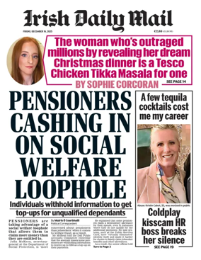 Cover of Irish Daily Mail