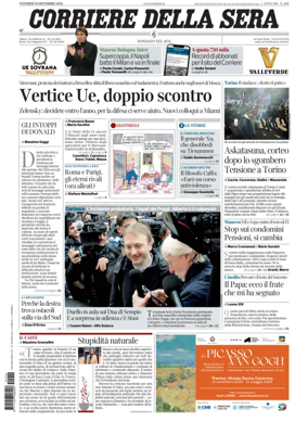 Cover of Corriere della Sera 