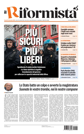 Cover of Il Riformista (Italy)