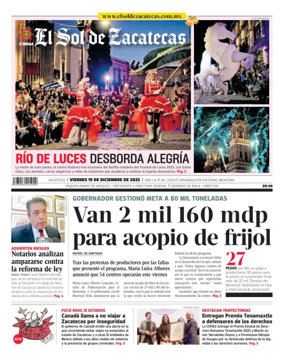 Cover of El Sol de Zacatecas