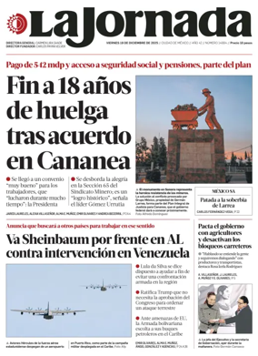 Cover of La Jornada