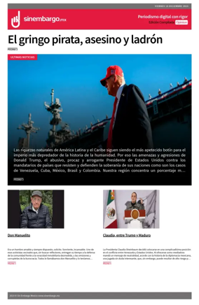 Cover of Sin Embargo Opinion