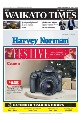 Cover of Waikato Times