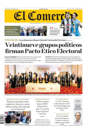 Cover of Diario El Comercio