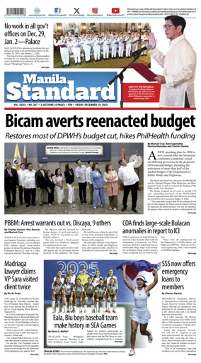 Cover of Manila Standard