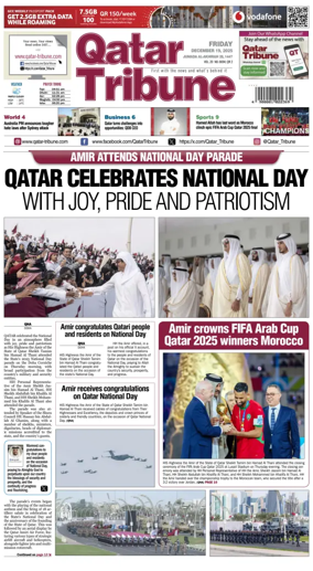 Cover of Qatar Tribune