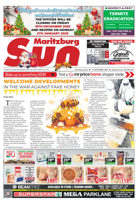 Cover of Maritzburg Sun (South Africa)