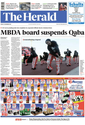 Cover of The Herald (South Africa)