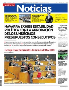 Cover of Diario de Noticias (Spain)