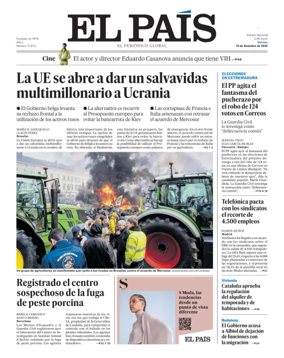 Cover of El País (Andalucía)
