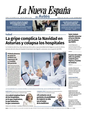 Cover of La Nueva España (Avilés)