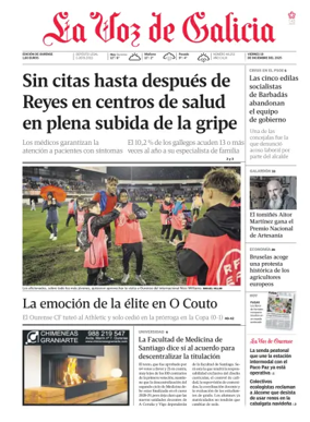 Cover of La Voz de Galicia (Ourense)