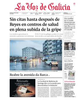 Cover of La Voz de Galicia (Pontevedra)