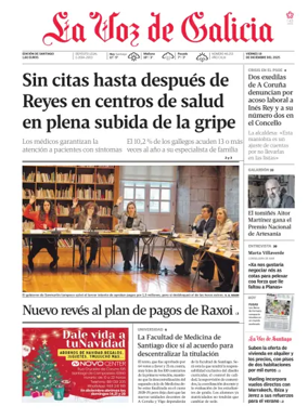 Cover of La Voz de Galicia (Santiago)