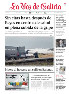 Cover of La Voz de Galicia (Vigo)