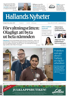 Cover of Hallands Nyheter