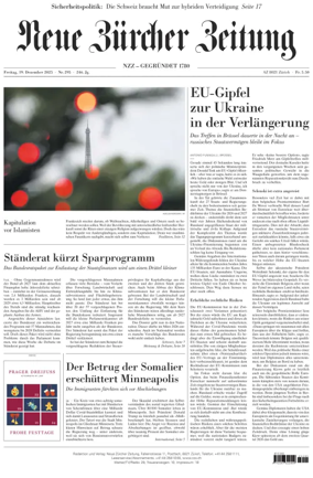 Cover of Neue Zürcher Zeitung