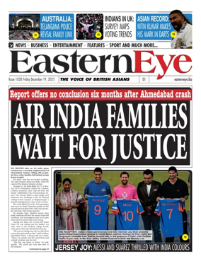 Cover of Eastern Eye (UK)