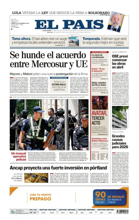 Cover of El Pais (Uruguay)