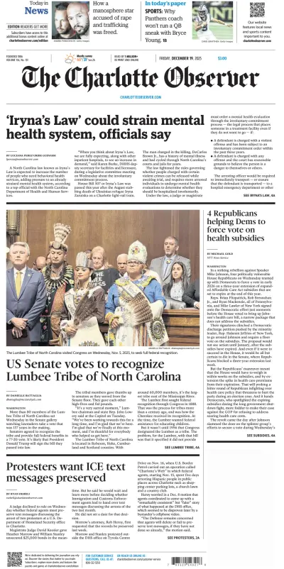 Cover of The Charlotte Observer