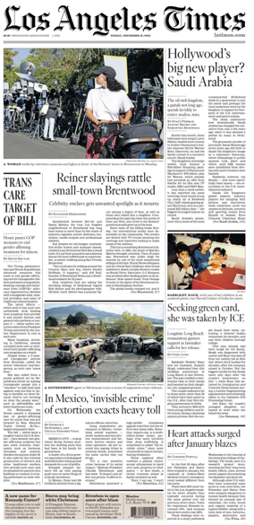 Cover of Los Angeles Times