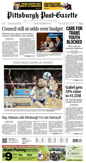 Cover of Pittsburgh Post-Gazette