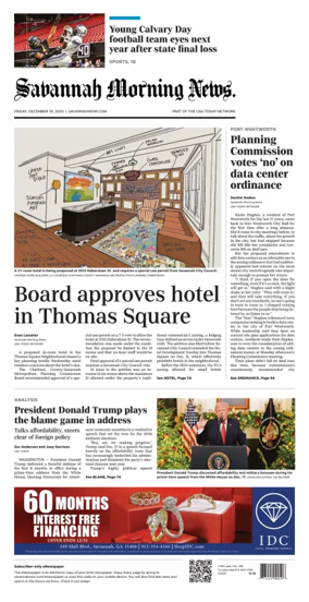 Cover of Savannah Morning News