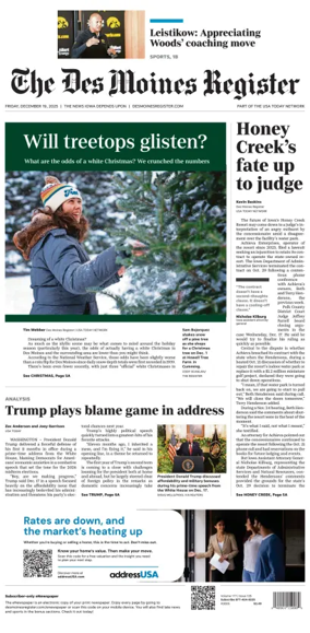 Cover of The Des Moines Register