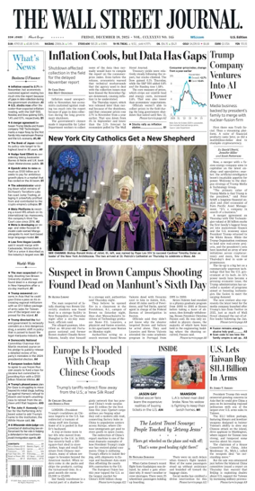Cover of The Wall Street Journal
