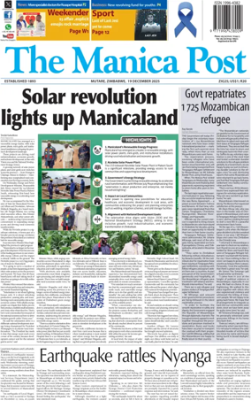 Cover of The Manica Post