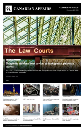 Cover of Canadian Affairs News Compiled Edition