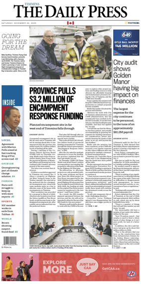 Cover of The Daily Press (Timmins)
