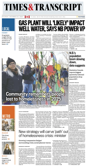 Cover of Times & Transcript