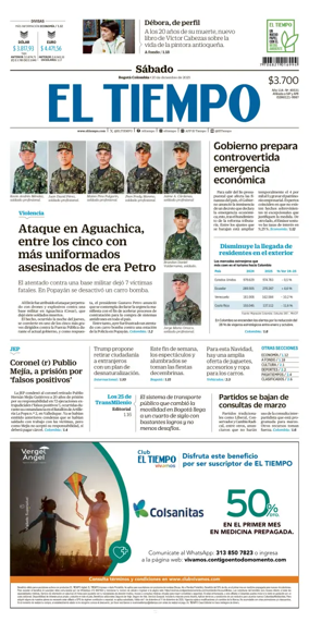 Cover of El Tiempo (Bogota)