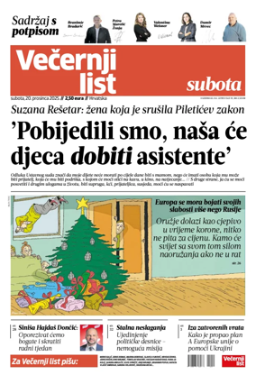 Cover of Vecernji list - Hrvatska