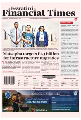 Cover of Eswatini Financial Times